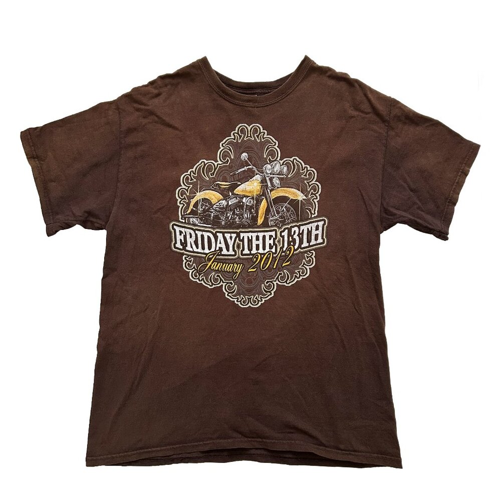 Friday the 13th Port Dover 2012 Distressed T-shirt - Large
